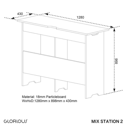 Glorious Mix Station 2 DJ Table - Black image 1