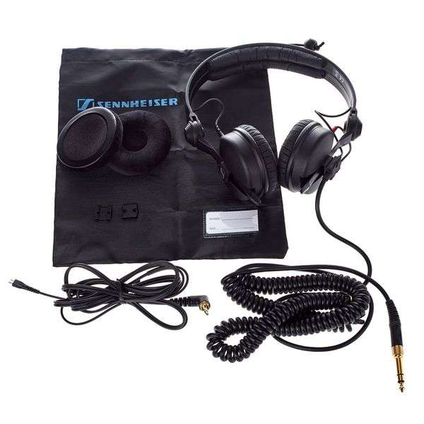 Sennheiser HD25 PLUS Headphones Split Headband + Pouch & Extra Ear Pads image 1