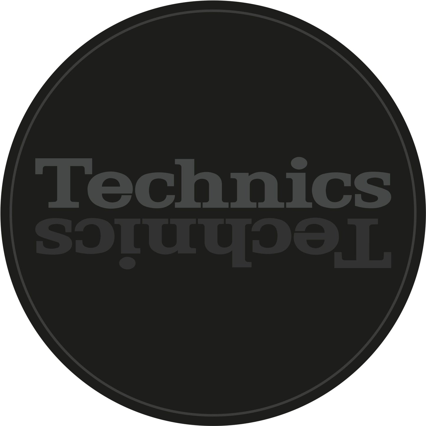 Technics Slipmat Duplex 7: Grey Mirror on Black (Pair) image 0