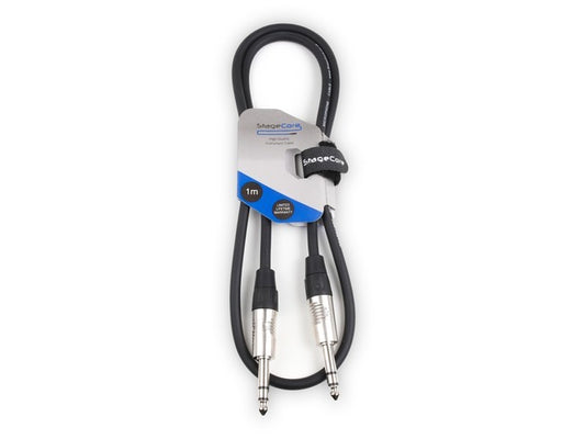 Stagecore CORE 161 6.35mm Stereo Jack Plug - 6.35mm Stereo Jack Plug 1M Length