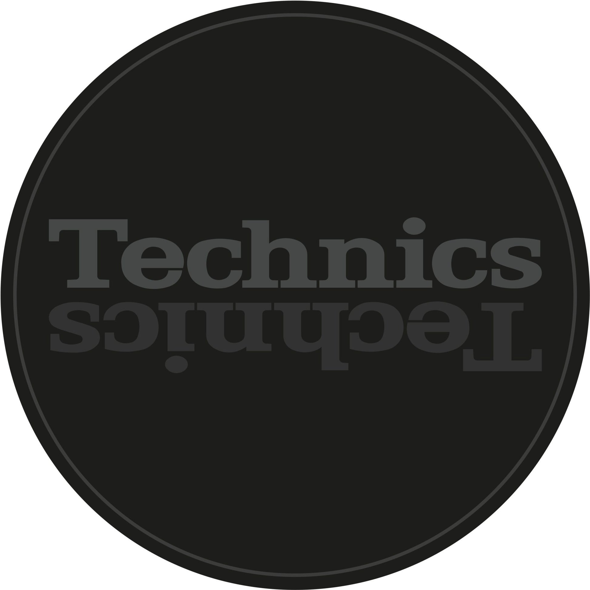 Technics Slipmat Duplex 7: Grey Mirror on Black (Pair) image 0