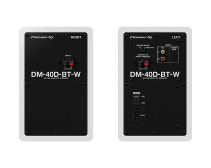 Pioneer DJ DM-40D-BT-W 4" 2-Way Class-D Active Monitor Bluetooth PAIR White