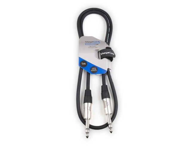 Stagecore CORE 161 6.35mm Stereo Jack Plug - 6.35mm Stereo Jack Plug 1M Length