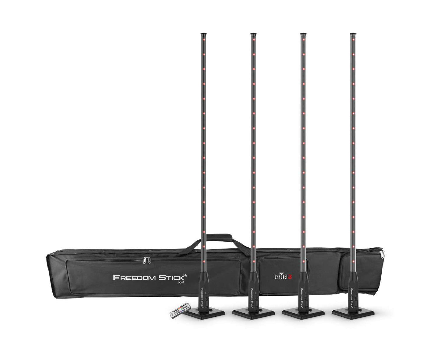 Chauvet Freedom Stick X4 4-PACK Free-Standing Battery LED Batton Inc Case image 0