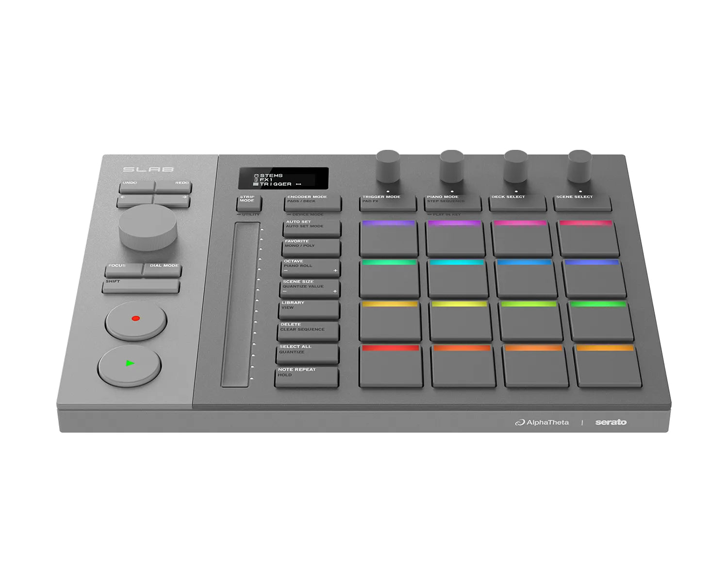 AlphaTheta SLAB MIDI Pad Controller with Encoder Wheel / Stems Serato ...